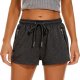 Women's Dark Gray Shorts with Zipper Pockets