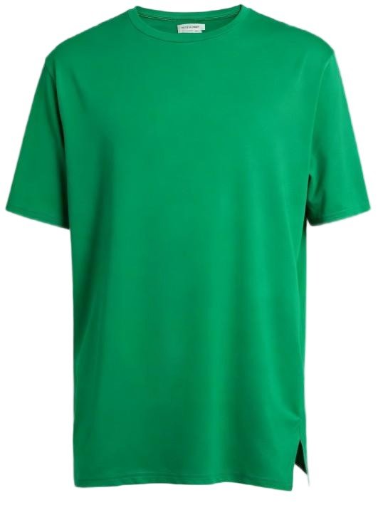 Men's Green Oversized T - Shirt with Side Slit