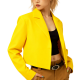 Yellow Cropped Blazer Jacket