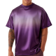 Purple Satin Gradient Oversized T-Shirt